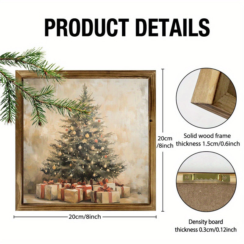 Christmas Gift Double-layer Wooden Photo Frame Home Decoration