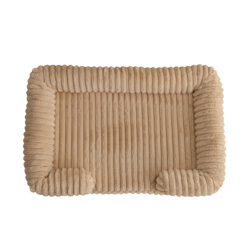 Bolster Dog Bed,Washable Thick Striped Plush Calming Dog Sofa Bed, Non-Slip Indoor Joint Relief Pet Bed For Small, Medium, And Large Breeds