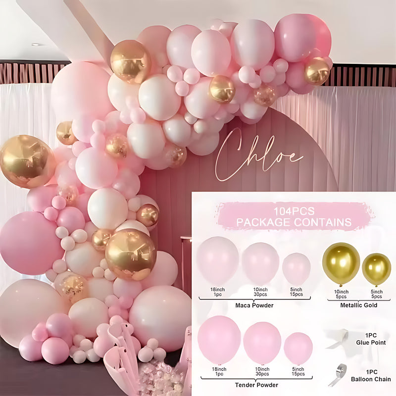 Colorful Latex Birthday Balloon Garland Arch Suit