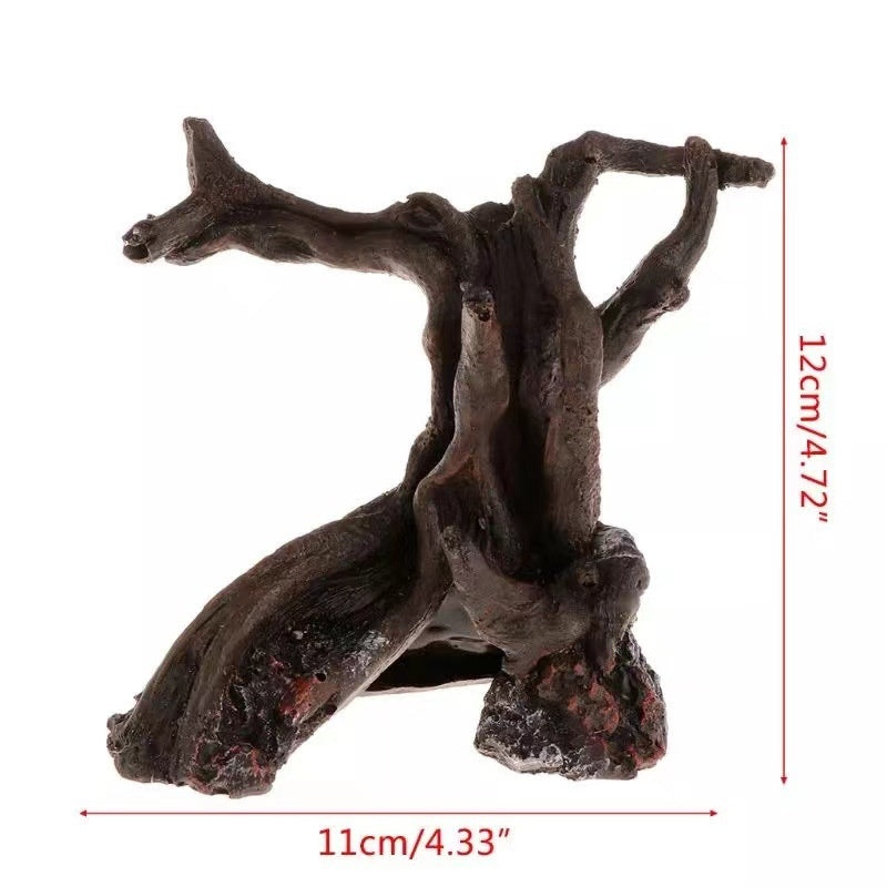 Fish Tank Landscape Submerged Wood Shrimp Pot Dried Wood Resin Crafts Decoration Ornaments