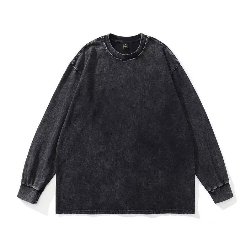 Heavy Thickening Fried Flower Men's Round Neck Loose Sweatshirt