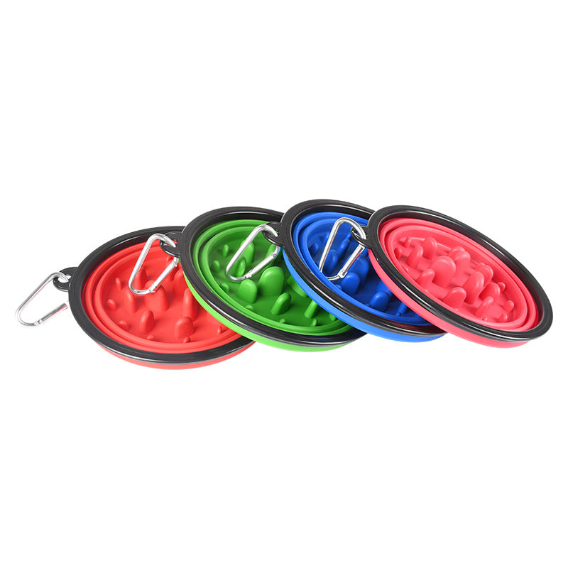 Outdoor Portable Pet Collapsible Slow Food Bowl