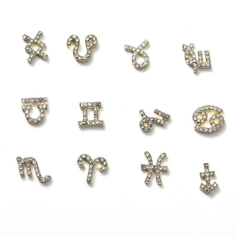 Creative 3D Twelve Zodiac Sign Nail Art Accessories