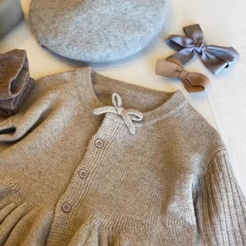 New Girl's Knitted Cardigan Single Breasted Cute Woolen Sweater