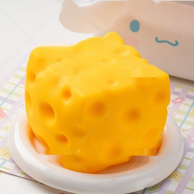 Same-style Cheese-shaped Stress-relief Squeeze Toy