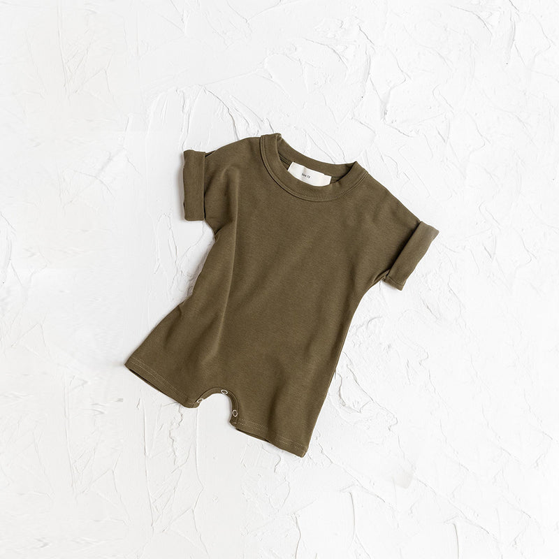 Short Sleeves For Baby And Infants Shorts Set Pure Color Soft Sports T-shirts Two-piece Set