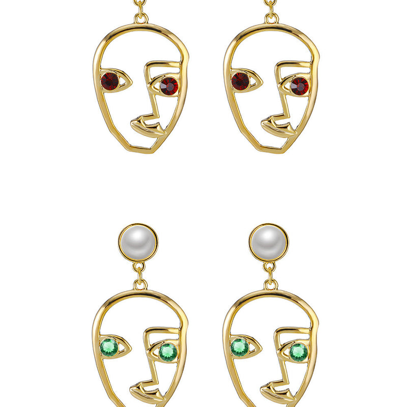 Korean face personality pearl design earring Earrings