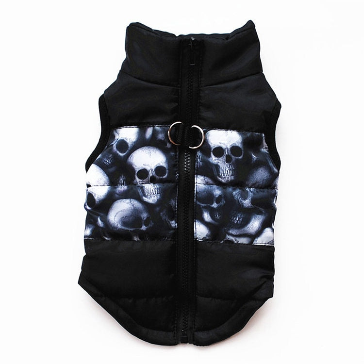 Pet clothing autumn and winter pet puppy jacket vest traction buckle