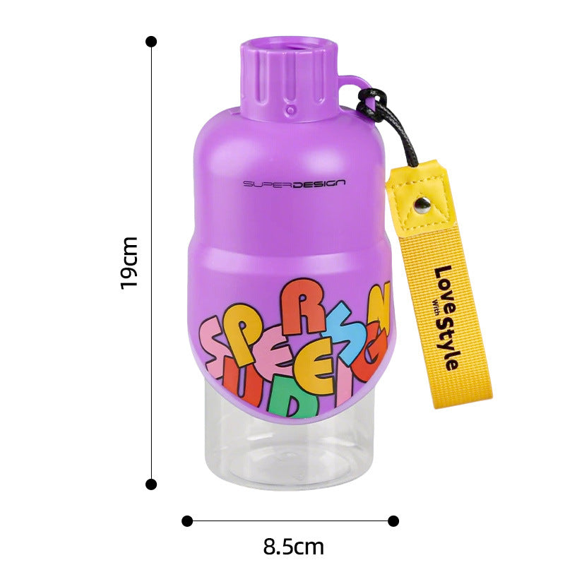 Garrafa de água dobrável portátil de silicone para animais de estimação