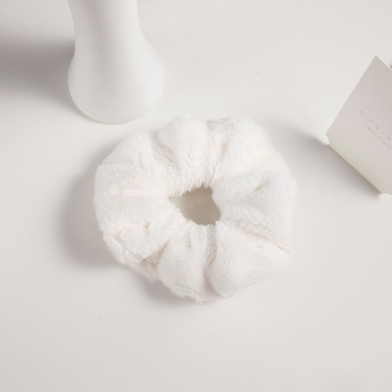 Elástico de cabelo tipo "scrunchie" grande e fofo estilo feminino