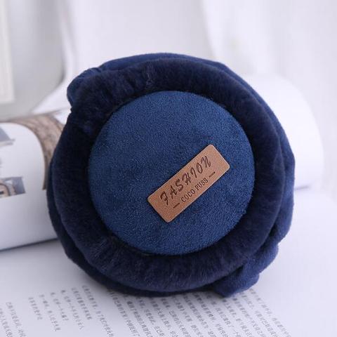 Bluetooth-Ohrwärmer-Kopfhörer, warme Plüsch-Ohrwärmer, einfarbig, modisch, faltbar, weich, schlicht, verstellbar, Winter-Accessoires