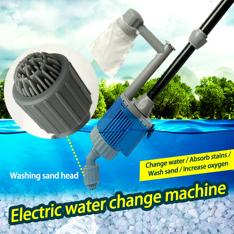 Limpador de cascalho de tanque de peixes - Aspirador elétrico de areia de aquário