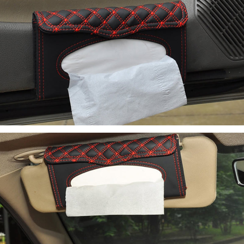 In-car sunroof sun visor hanging type drawer napkin