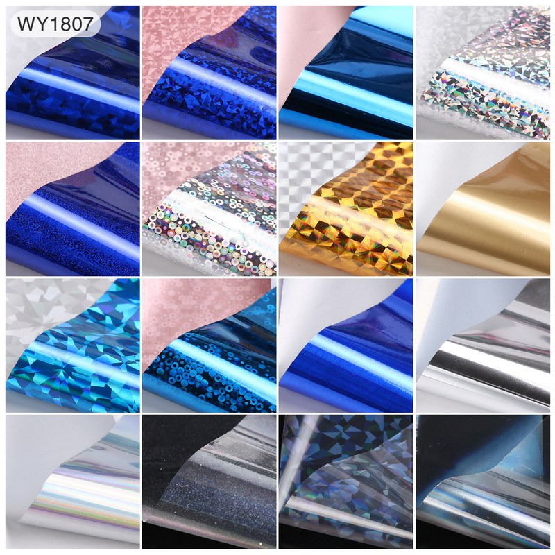 16 Stk. 20x4 cm Mix Nail Art Transferfolien-Aufkleber