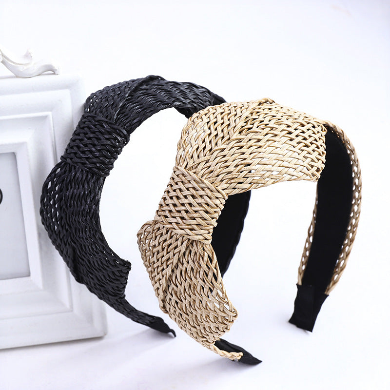 Grass Braided Hair Band Wild Hairpin Fashion Bow Headband
