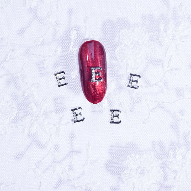 26 Letter Alloy Nail Ornament Nail Crystal