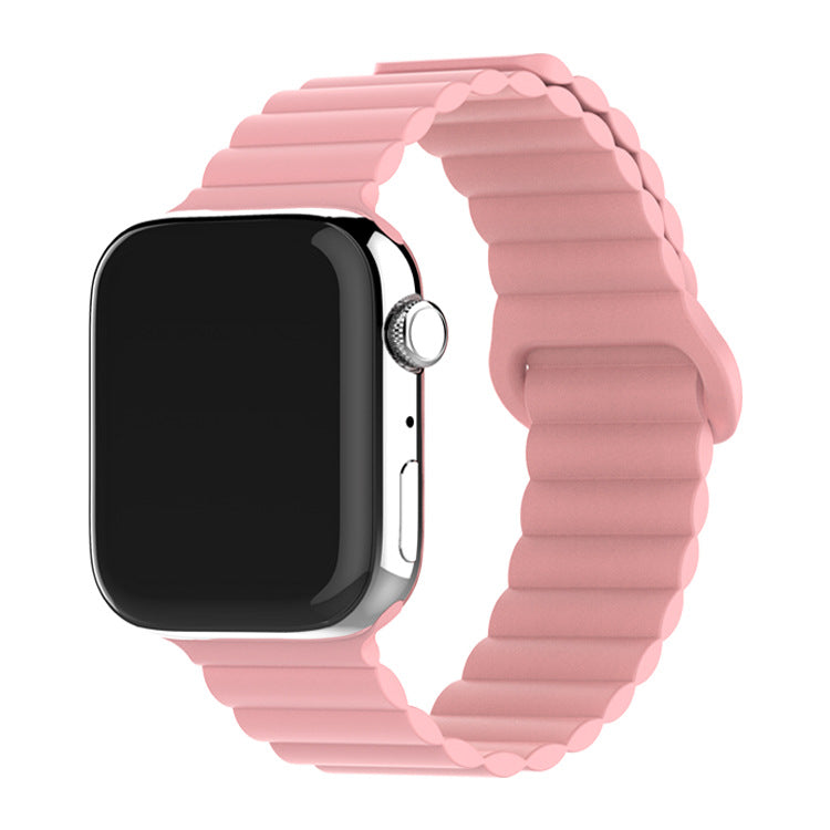 Two-color Silicone Magnetic Back Ring Buckle Watch Band