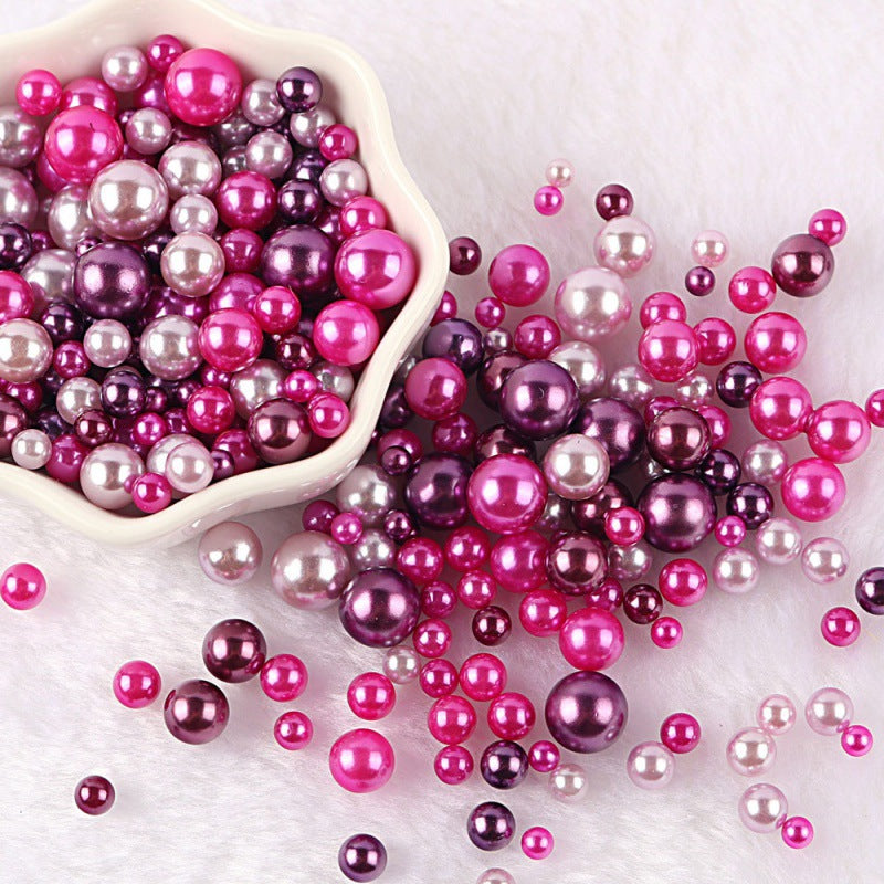 Mixed Size Non-hole Color Plastic Beads DIY Ornament Accessories