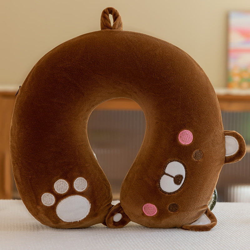 Plush Toy Cartoon Memory Cotton U-shaped Pillow