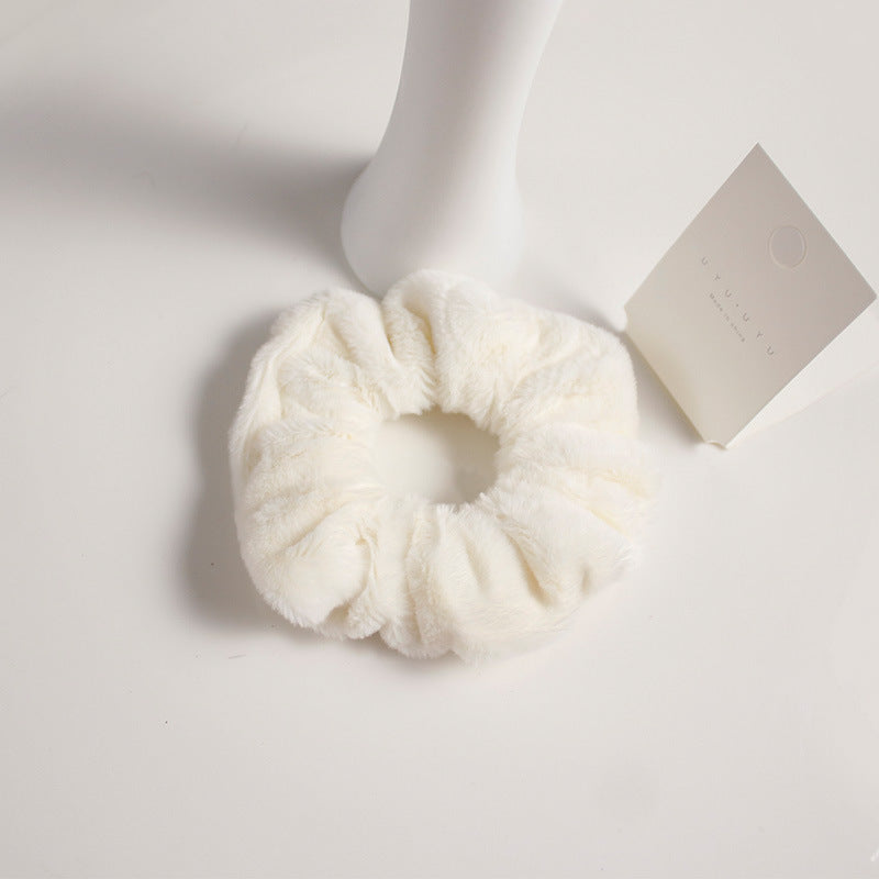 Elástico de cabelo tipo "scrunchie" grande e fofo estilo feminino