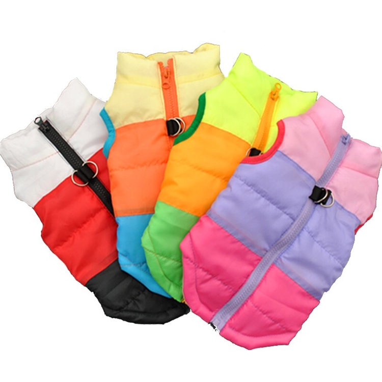 Pet clothing autumn and winter pet puppy jacket vest traction buckle