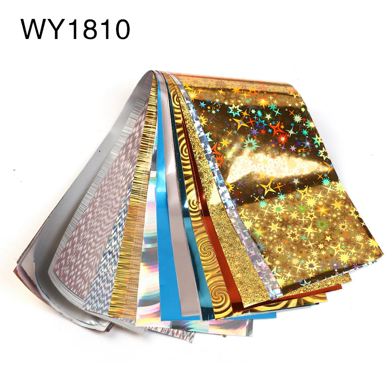 16 Stk. 20x4 cm Mix Nail Art Transferfolien-Aufkleber