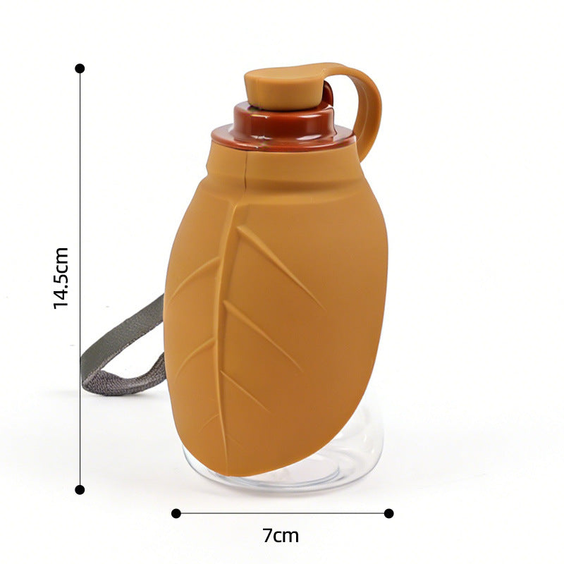 Garrafa de água dobrável portátil de silicone para animais de estimação