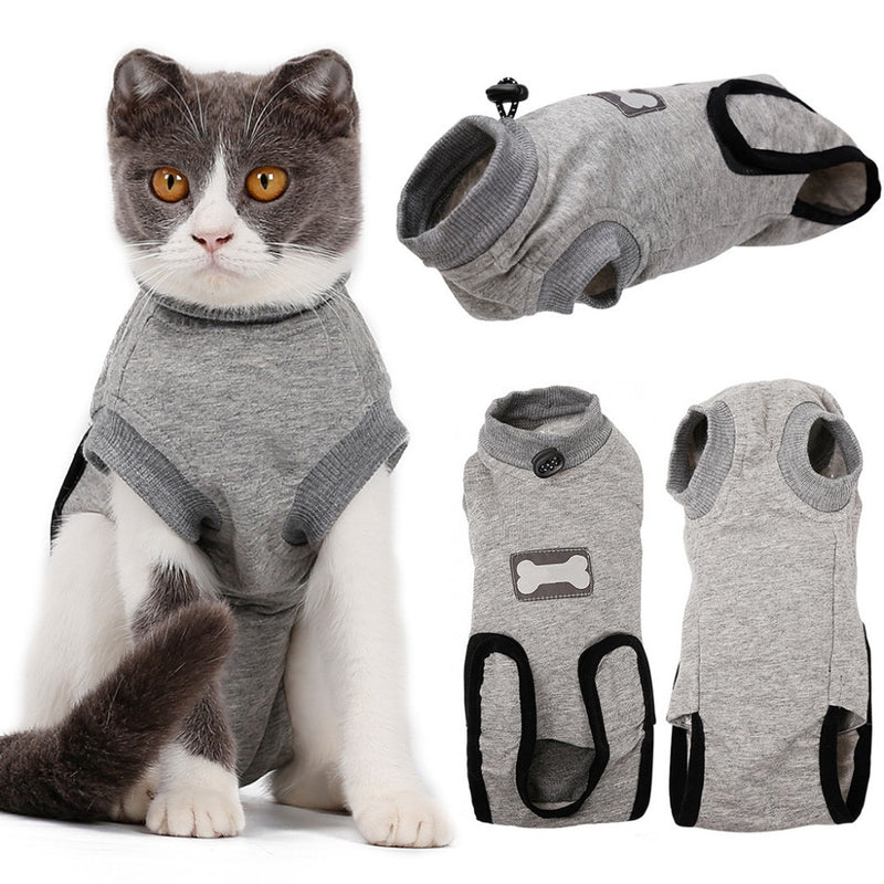 Fato de recuperação pós-cirúrgica para gatos, vestuário de proteção para feridas e esterilização, artigos e acessórios para animais de estimação