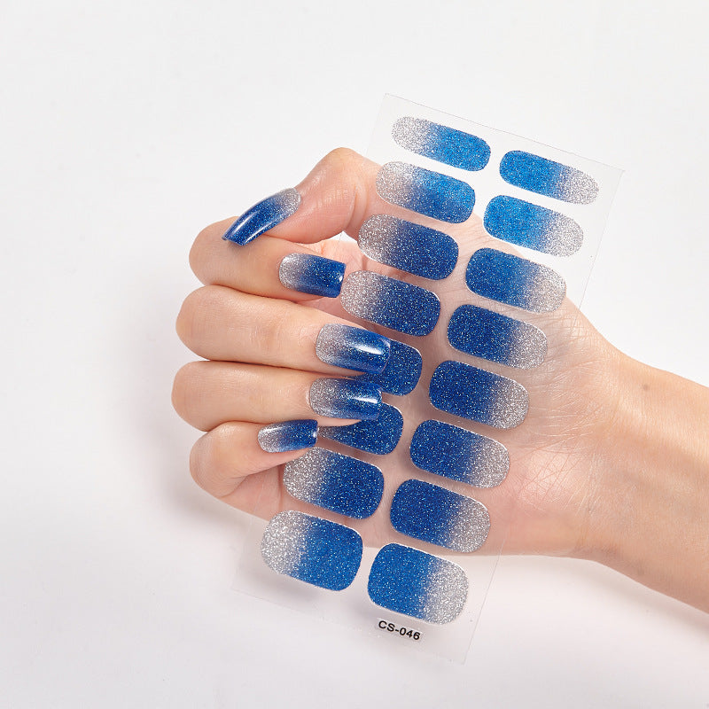 Autocolantes de Unhas de Cor Sólida 16 Pequenos Autocolantes Autocolantes de Unhas Simples
