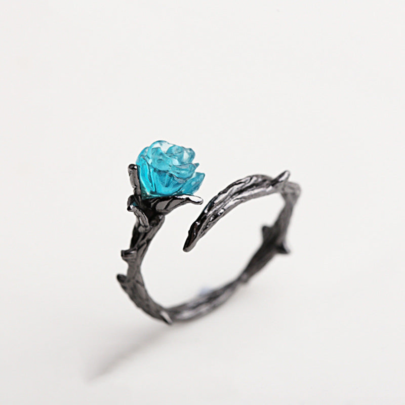 Korean Rose Ring Silver