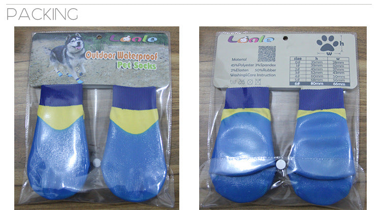 Botas para Cão DogSocks, Sapatos para Cães Grandes, Impermeáveis, Sola de Borracha Antiderrapante, Protetor de Patas, Topo Elástico, para Desportos ao Ar Livre