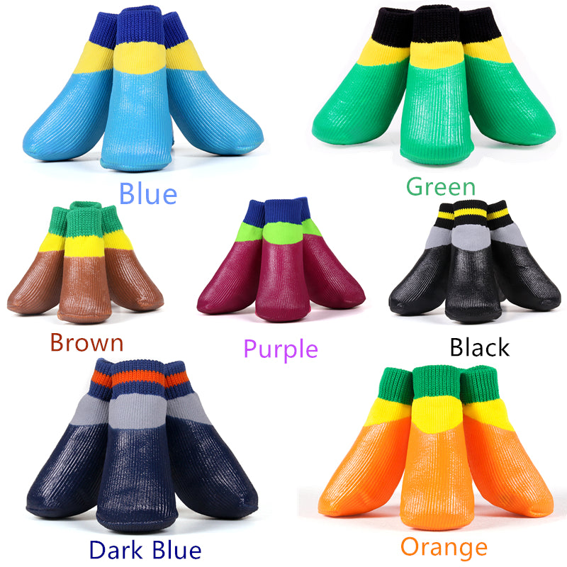 Botas para Cão DogSocks, Sapatos para Cães Grandes, Impermeáveis, Sola de Borracha Antiderrapante, Protetor de Patas, Topo Elástico, para Desportos ao Ar Livre