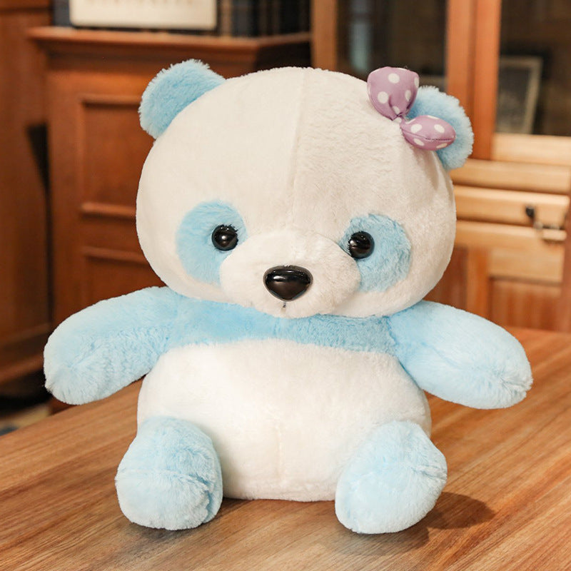 Seated color panda doll