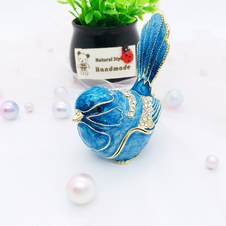 Bird Creative Ring Necklace Earring Storage Box