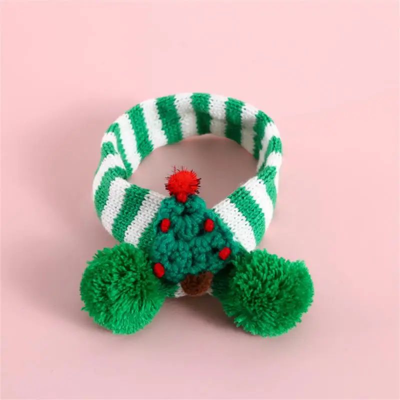 Verstellbare Accessoires Kleiner Welpe Winter Warmer Hund Katze Weihnachten Gestrickter Schal Halsband Kätzchen Schals Haustierkleidung Für Chihuahua