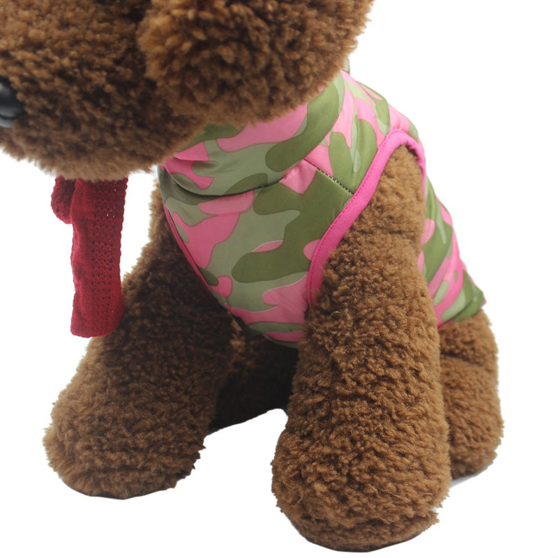 Pet clothing autumn and winter pet puppy jacket vest traction buckle