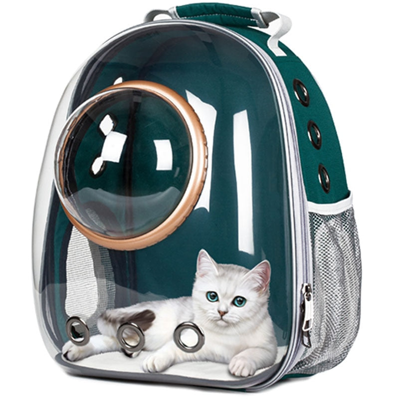 Saco de gato totalmente transparente para animais de estimação