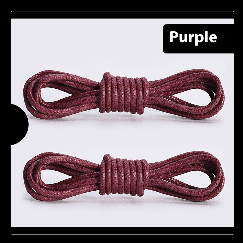 Leather Shoes Boots Wax Rope Round Shoelace A Pair