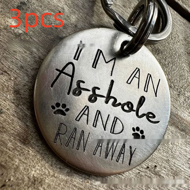 Funny Metal Dog Tag Stainless Steel Marking