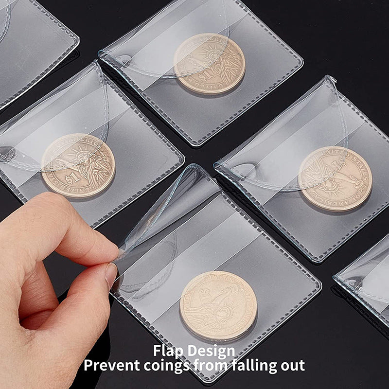 Plastic Soft Badge Bag Transparent Coin