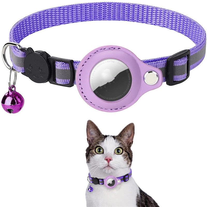 Reflektierendes, wasserdichtes Halsband-Etui für AirTag, AirTag-Schutzhülle, Nylon-Halsband für Katzen, Hunde, Kätzchen und Welpen