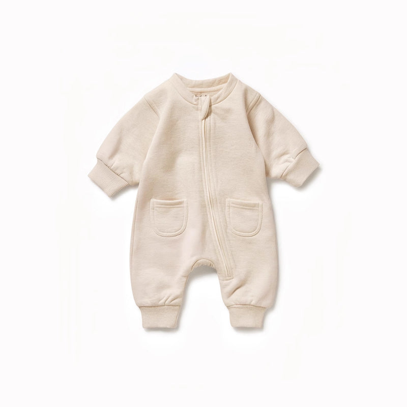 Spring Autumn Solid-color Long-sleeve Baby Onesie