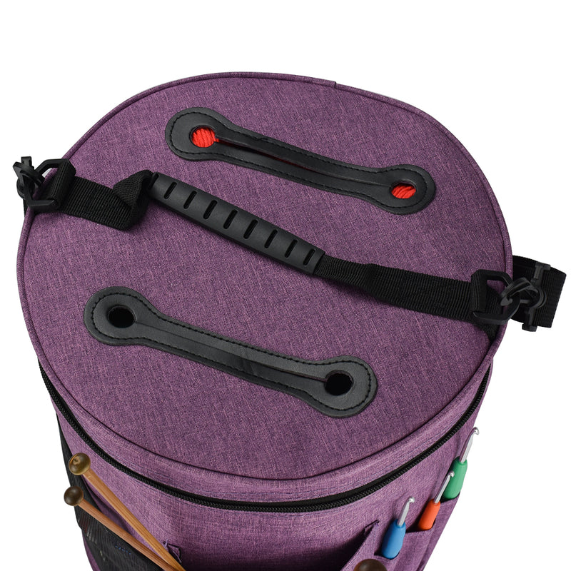 Purple Wool Storage Drum Bag
