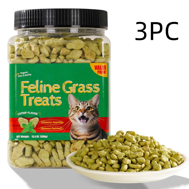 Petiscos para biscoitos de grama para gatos e suplementos para a saúde de animais de estimação