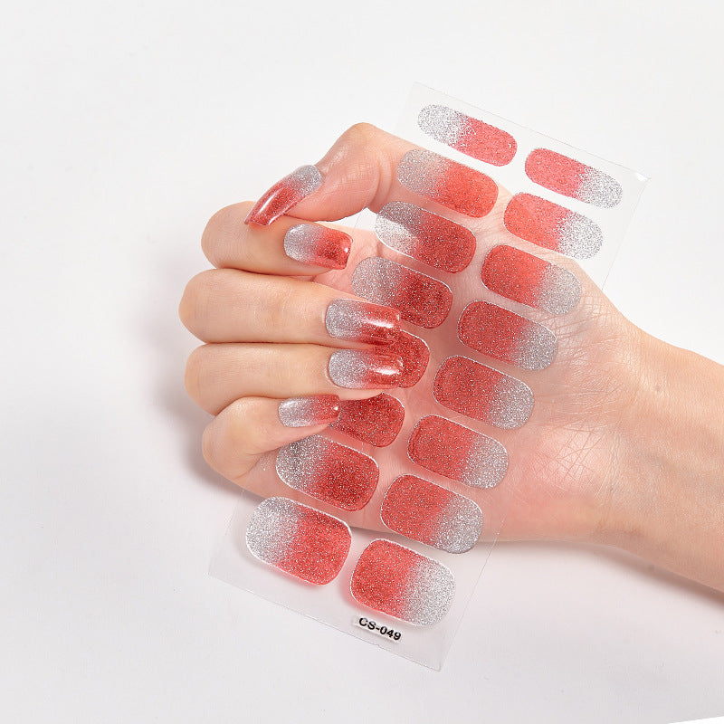 Autocolantes de Unhas de Cor Sólida 16 Pequenos Autocolantes Autocolantes de Unhas Simples