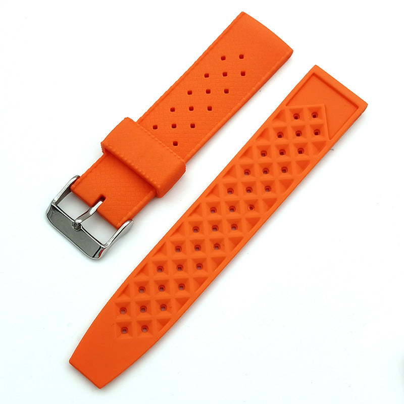 Stomatal Breathable Movement Silicone Rubber Watch Strap