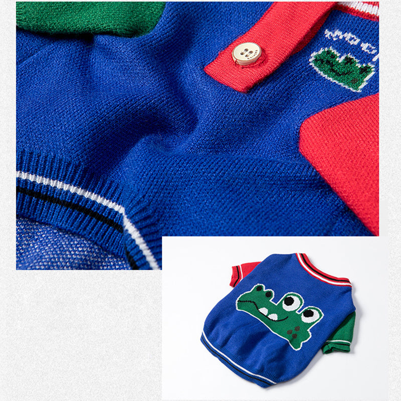 Roupa de cão para outono e inverno, camisola vermelha nova para animais de estimação