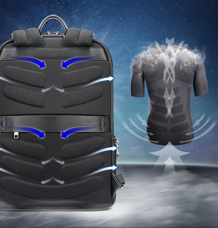 Layered Leather Backpack With Usb Charging