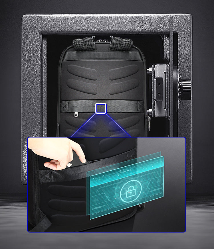 Layered Leather Backpack With Usb Charging