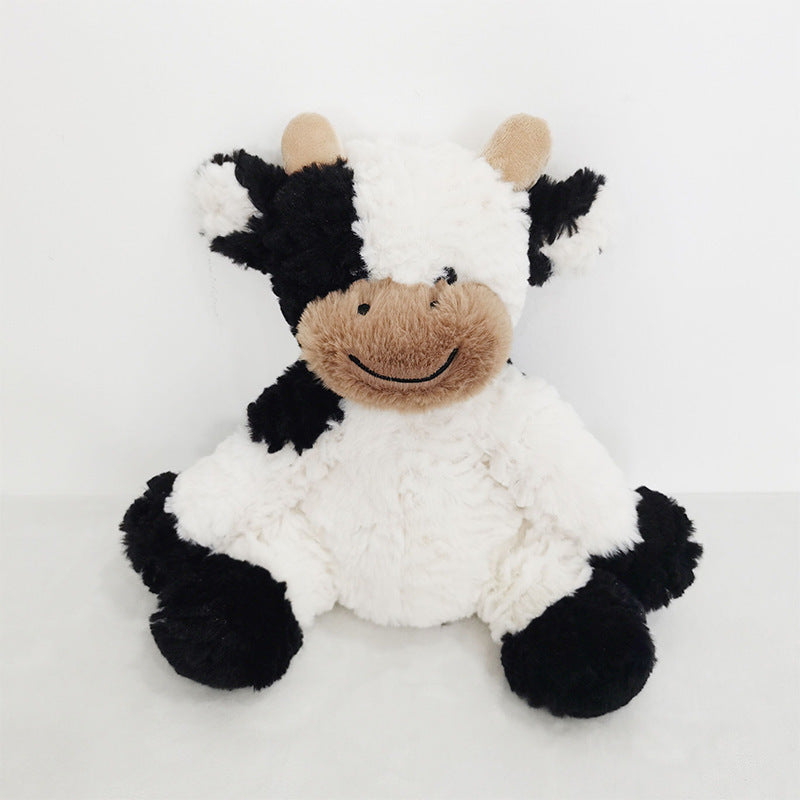 Brinquedo Peluche de Vaca Sentada Fofinha Boneco de Peluche de Vaca Venda por Grosso Mascote do Ano do Boi